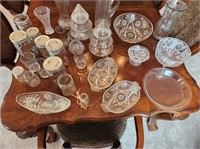 Large Collection of clear Glassware & Jars