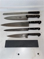 Set of 5 Vintage German Chef’s Knives by Wusthof