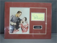 Signed w/ COA Olivia De Havilland Matted Wall Art
