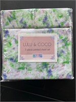 New Lulu & Coco 3pc Full Size Pastels Sheet Set