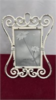 Shabby Chic White Metal Picture Frame