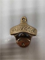 Brass Coca-Cola Wall Mount Bottle Opener NOS