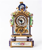 Sevres Porcelain Mantle Clock