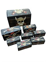 Set of 8 Pirate Wood Boxes