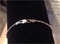 Sterling Silver Thin Beaded Bracelet