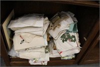 Large lot of Embroidered Linen