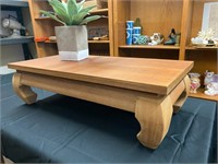 Rectangular solid Teak wood Chow style table made