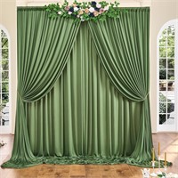 $95  40ftx10ft Olive Green Backdrop Curtains