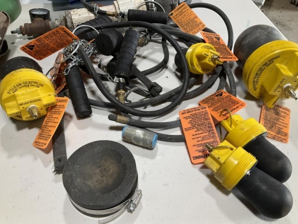 2 Tarps, Plumbing Clean Seal Plugs, Pressure