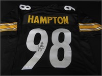 Casey Hampton signed football jersey COA