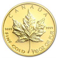 2010 Canada 1/10 Oz Gold Maple Leaf Bu