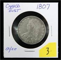 1807 U.S. Capped Bust, Lettered Eagle half