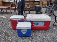 3 Mixed Size Coolers