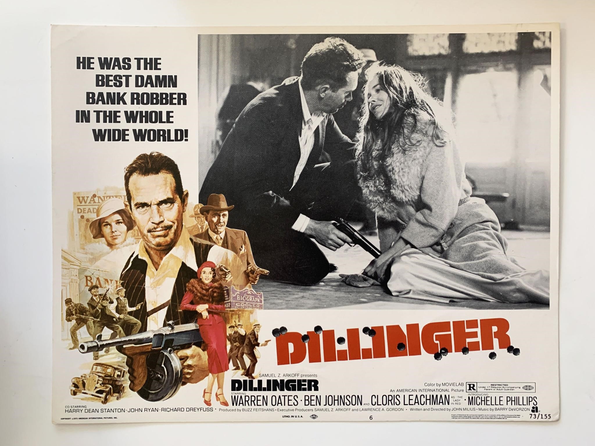 Dillinger original 1973 vintage lobby card