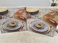 (2) Sets of Gold Charger Plates