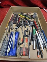 Assorted machinist's tools.