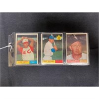 Three 1961 Topps Baseball Stars/hof