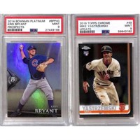 (2) Bowman Plat./chrome Baseball Graded Rookies