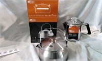 Glacier Stainless Tea Kettle and Percolator