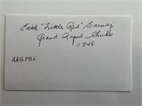 Edith Barney  original signature