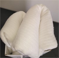 2 PC WHITE TWIN SIZE BLANKETS