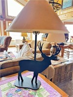 Metal Buck Silhouette Table Lamp