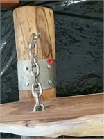 Wood Mantel with chains