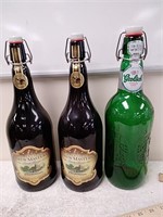 Budweiser/Grolsch glass beer bottles