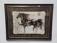 Framed Abstract Horse Art Print