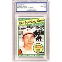 1969 Topps Johnny Bench Allstar Bmg 10 Mint