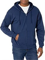 Hanes Men's Full-Zip Eco-Smart Hoodie, Navy, XL