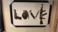27”x 39” Framed Print-Guns