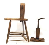 Harness maker's bench & cobbler tools