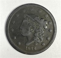 1838 Coronet Liberty Head Large Cent Very Good VG