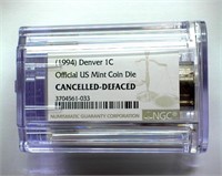 1994 Denver 1c NGC Official US Mint Coin Die