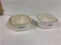 Corning Ware dishes. 1 lid is chipped