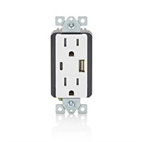 Leviton TR Type A/C 3.6A 18-W USB Outlet (4-pack)