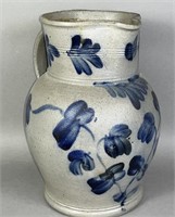Cobalt decorated Remmey stoneware pitcher ca.