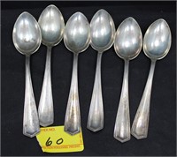 6 STERLING SILVER SPOONS