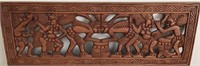 CARVED WOOD TRIBAL WALL HANGING