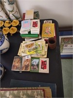 Great playing cards lot, game tally booklets and