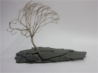 Shale Base Silver wire Tree Sculpture