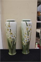Pair of 13in vintage Doulton vases