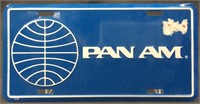 VTG. PAN AM AIRLINES LICENSE PLATE