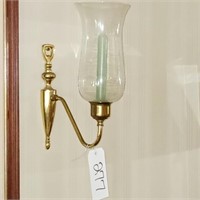 PAIR OF BRASS WALL SCONCE