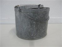 Vtg DeLuxe Galvanized Wringer Mop Bucket