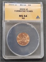 2009 Cent Formative Years Anacs Ms64