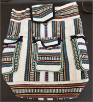 Nice 100% Cotton Woven Back Pack. Made in Nepal