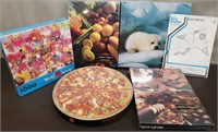 Lot of Puzzles & Kite Pattern. 4 Puzzles Are New