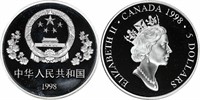 .999 Silver 1998 RCM/China Dr.Bethune $5 2 Coin Se